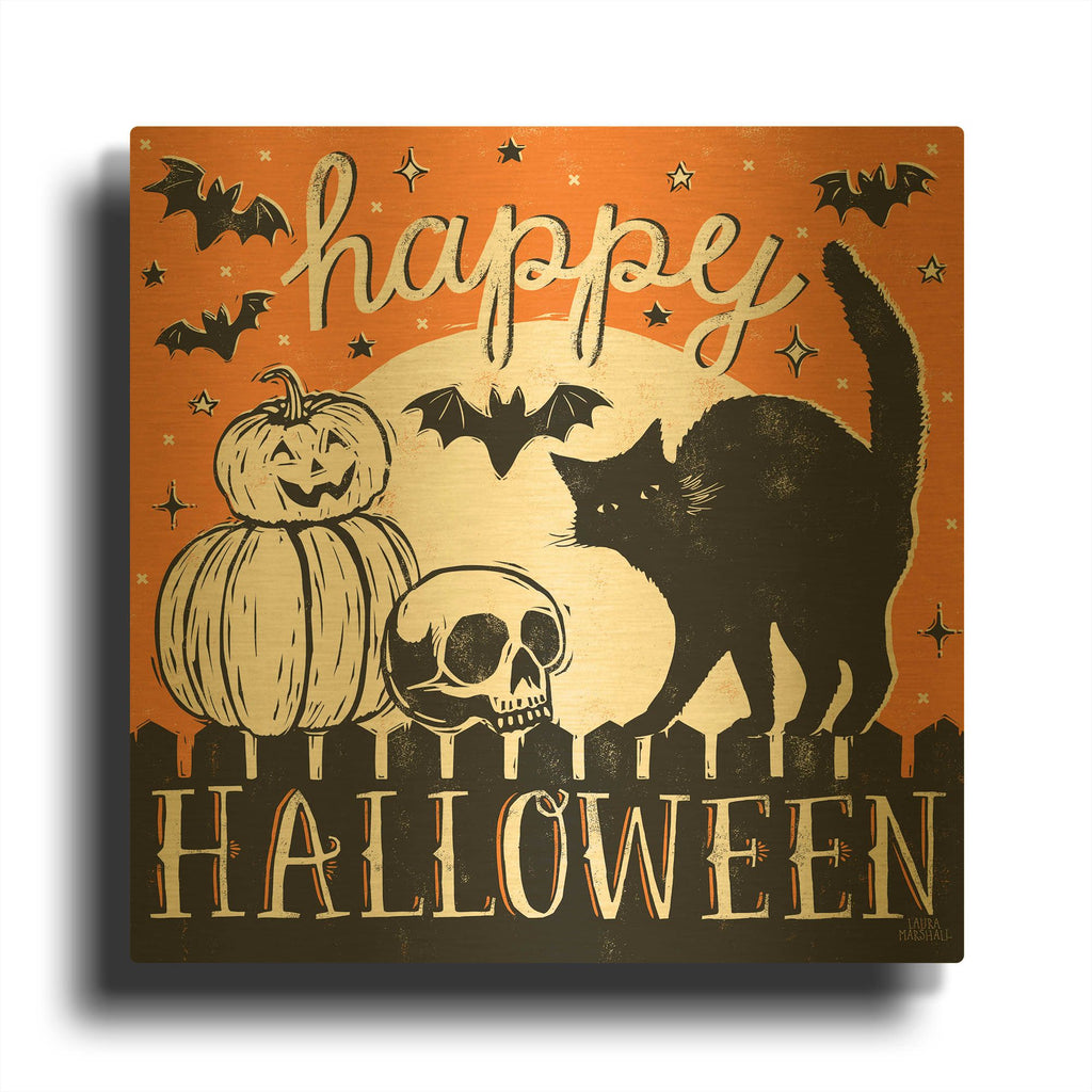 'Hocus Pocus 4' By Laura Marshall Gold Metal Wall Art