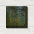 'Twilight Fireflies 2' By Laura Marshall Gold Metal Wall Art