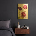 'Spring Ranunculus V' By Laura Marshall Gold Metal Wall Art