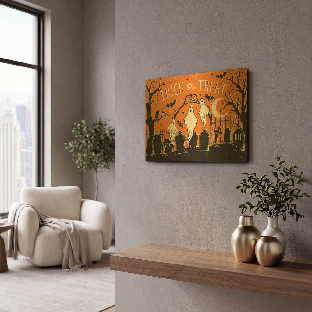 'Hocus Pocus 1' By Laura Marshall Gold Metal Wall Art