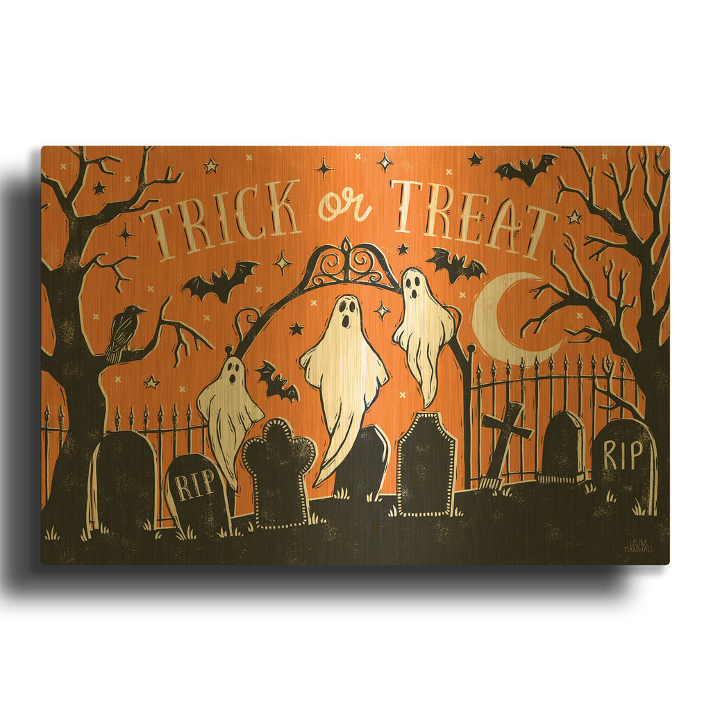 'Hocus Pocus 1' By Laura Marshall Gold Metal Wall Art