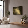 'Dandelion Dewdrops 1' By Laura Marshall Gold Metal Wall Art