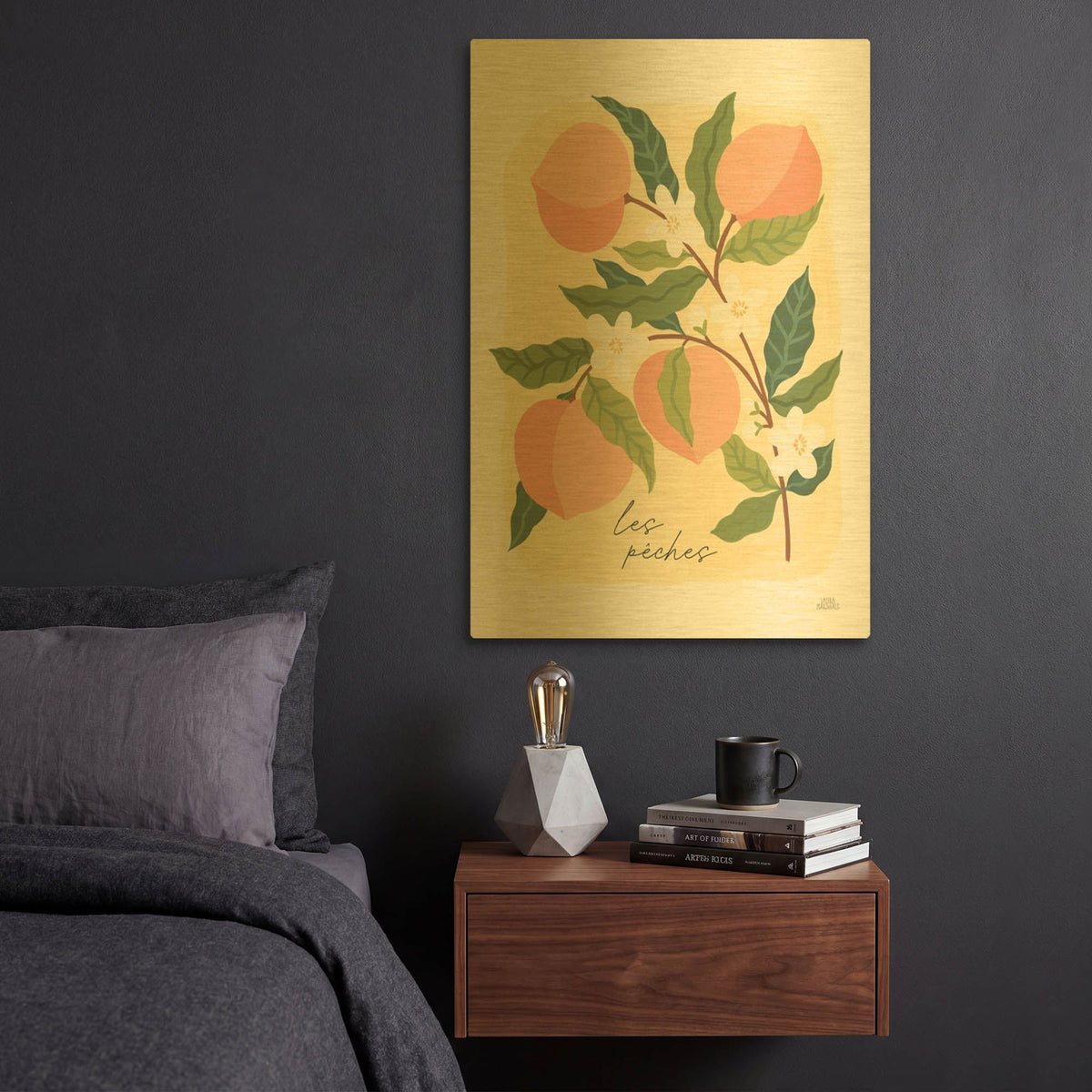 'Marche Aux Fruits 4 V2' By Laura Marshall Gold Metal Wall Art