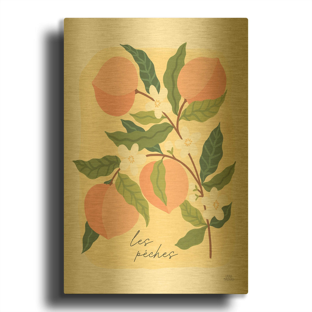 'Marche Aux Fruits 4 V2' By Laura Marshall Gold Metal Wall Art
