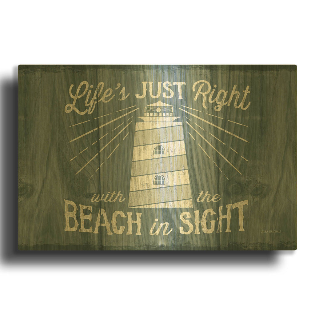 'Up North 3 V2' By Laura Marshall Gold Metal Wall Art