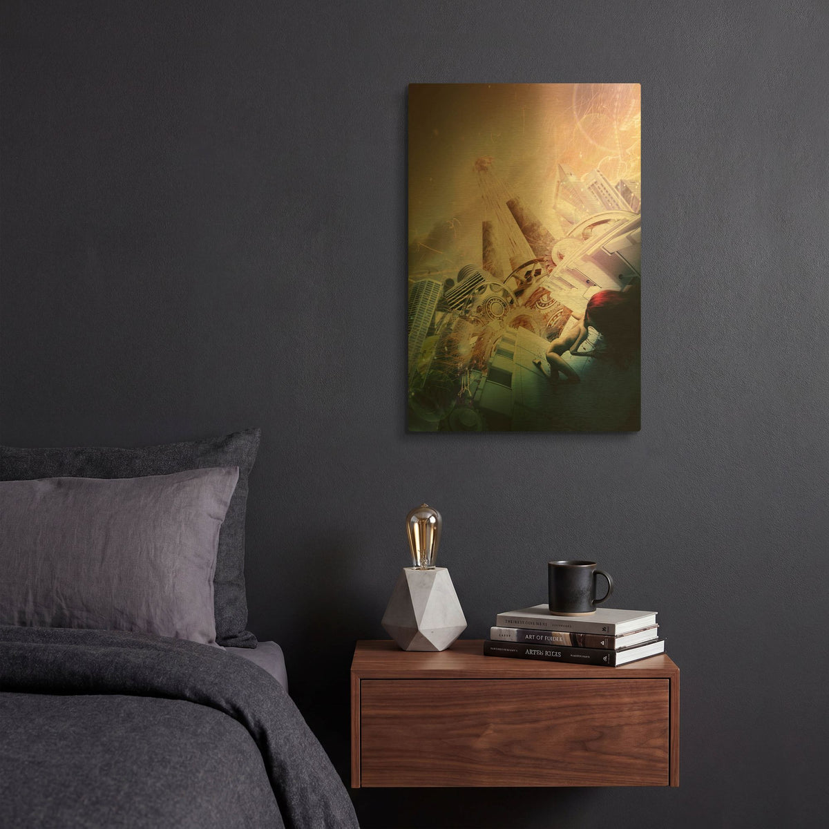 'Runaway' By Mario Sanchez Nevado Gold Metal Wall Art