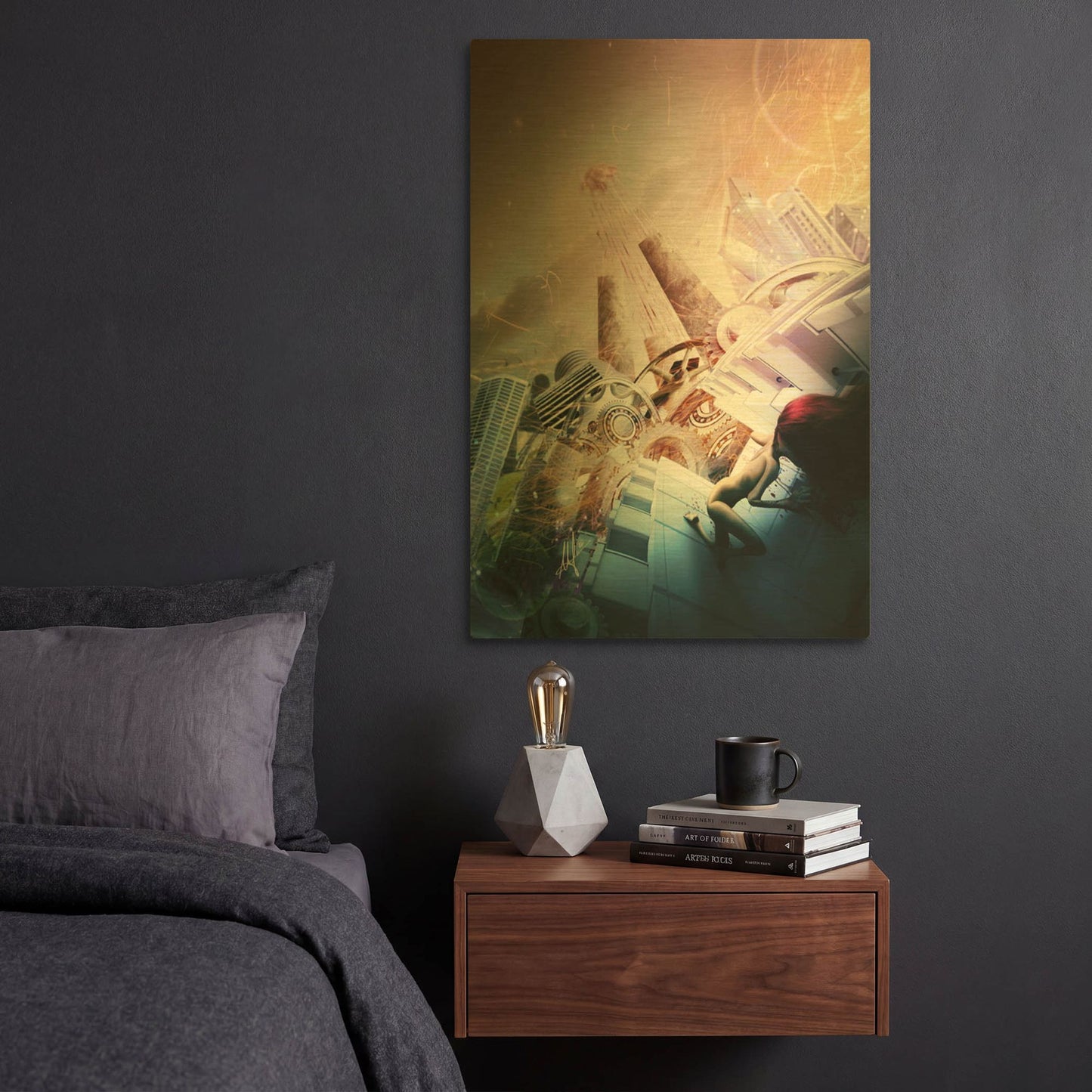 'Runaway' By Mario Sanchez Nevado Gold Metal Wall Art