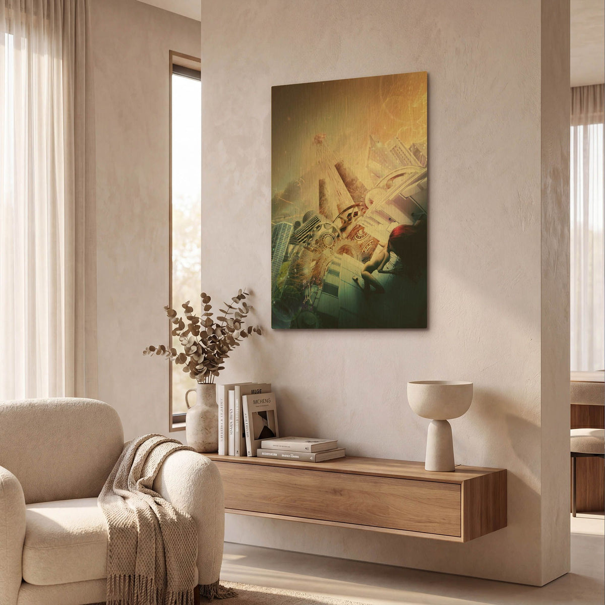 'Runaway' By Mario Sanchez Nevado Gold Metal Wall Art