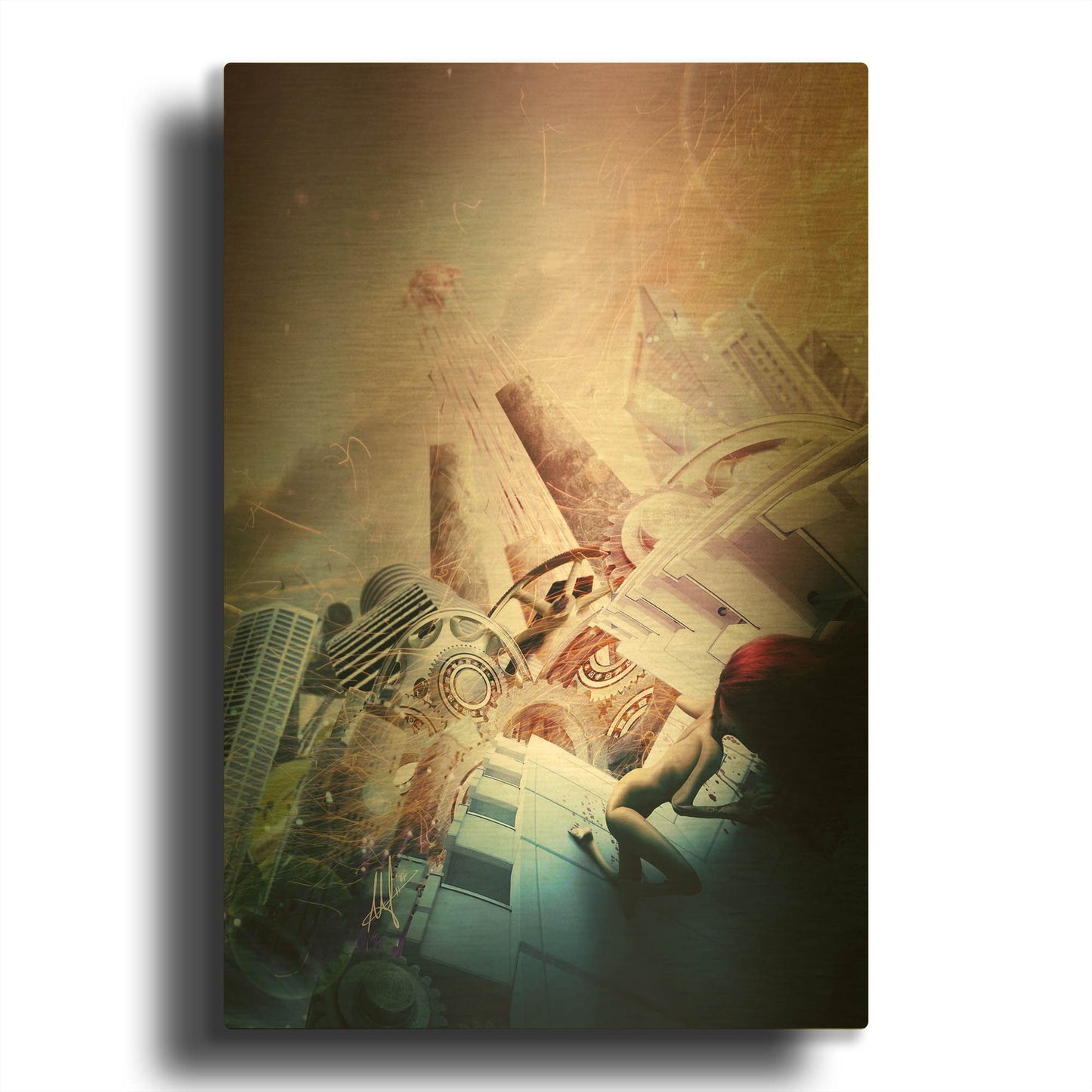 'Runaway' By Mario Sanchez Nevado Gold Metal Wall Art