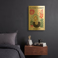 'Flower Market V' By Laura Marshall Gold Metal Wall Art