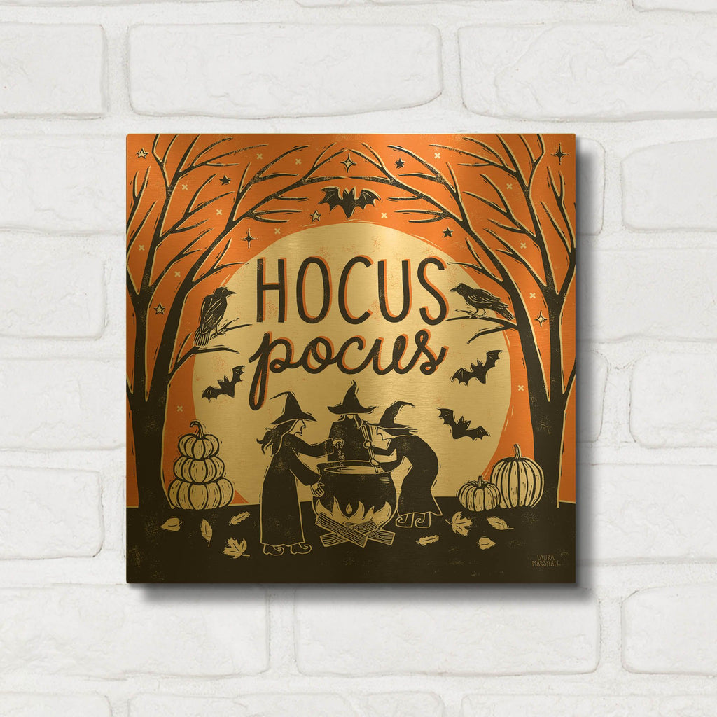 'Hocus Pocus 2' By Laura Marshall Gold Metal Wall Art