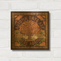 'Autumn Days 3 Dark' By Laura Marshall Gold Metal Wall Art