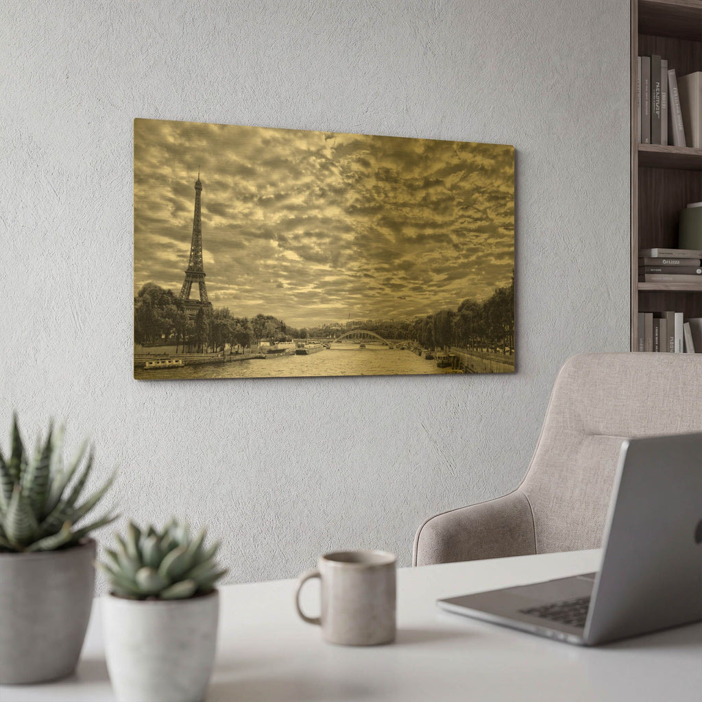 'The City Of Love' By Laura Marshall Gold Metal Wall Art