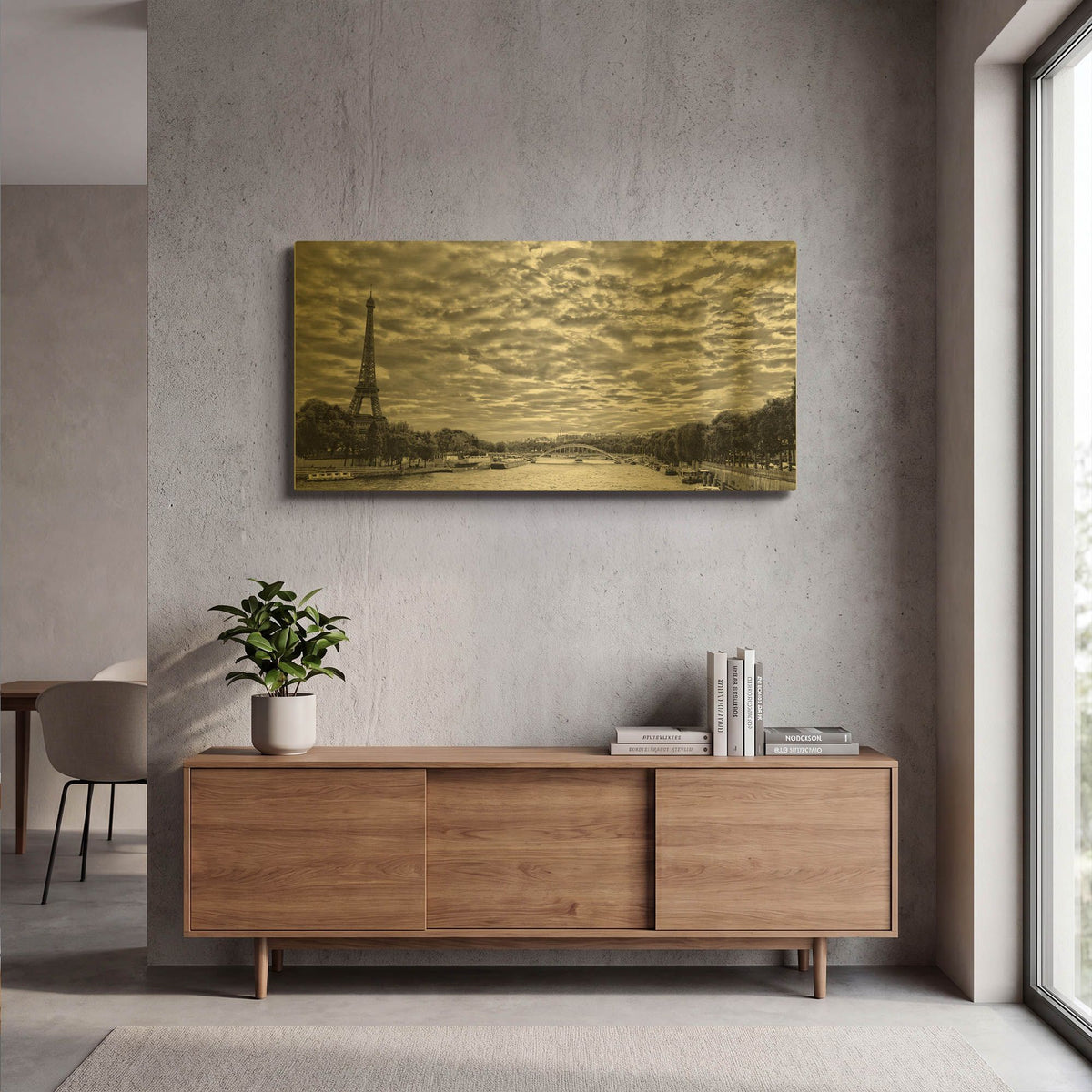 'The City Of Love' By Laura Marshall Gold Metal Wall Art