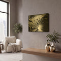 'Philodendron' By Laura Marshall Gold Metal Wall Art
