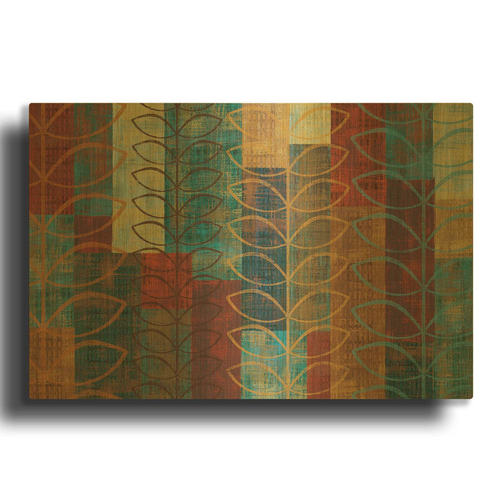 'Majestic Leaves' By Michael Mullan Gold Metal Wall Art