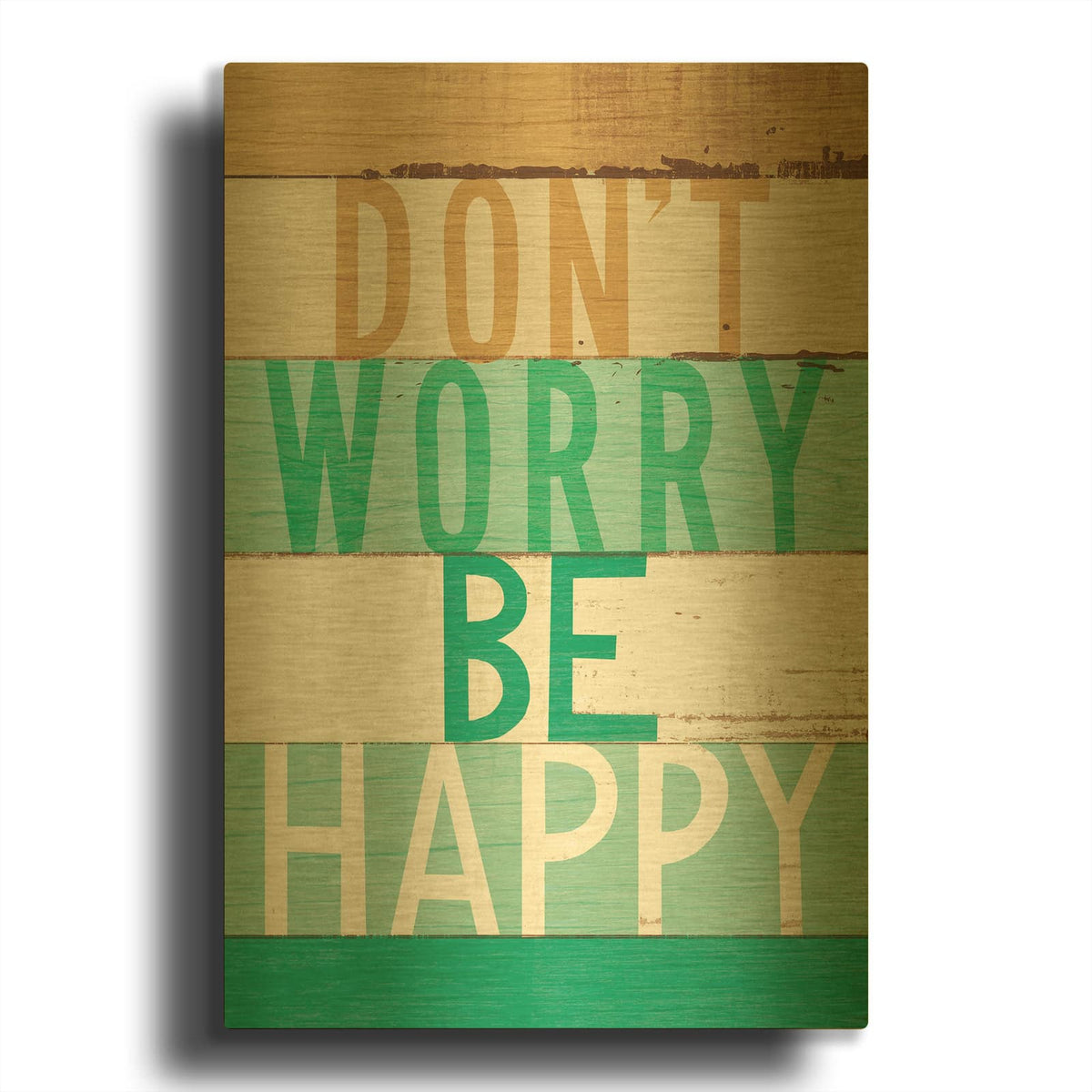 'Beachscape Inspiration 6 Green' By Michael Mullan Gold Metal Wall Art