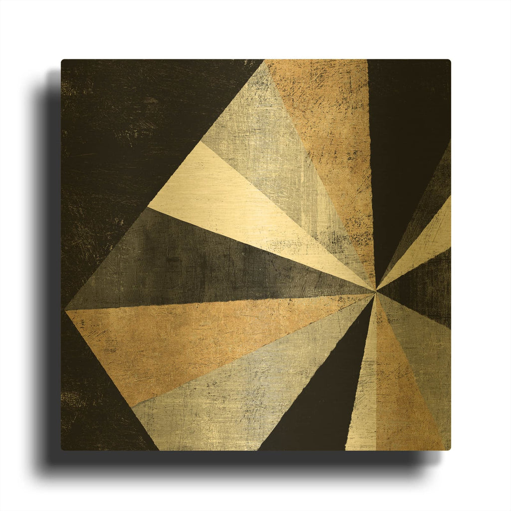 'Triangulawesome 1 Bwg' By Michael Mullan Gold Metal Wall Art