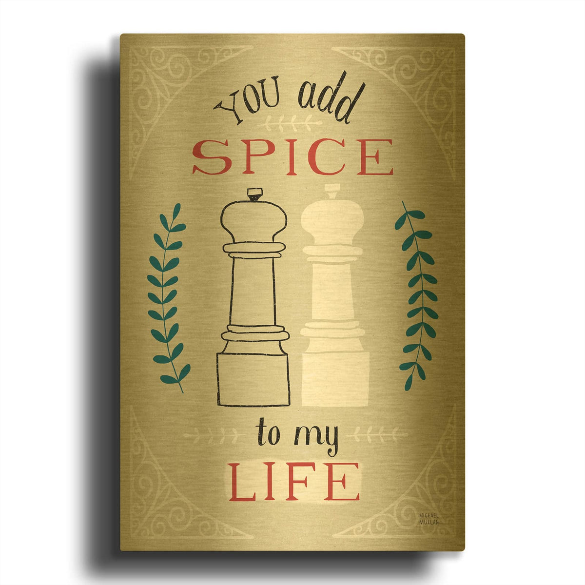 'Spice To Life' By Michael Mullan Gold Metal Wall Art