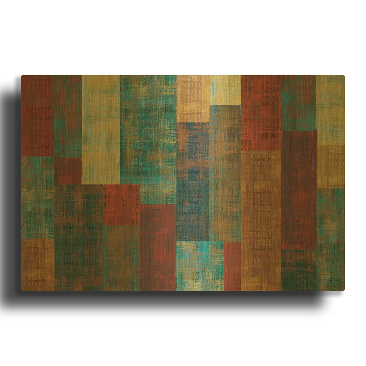 'Majestic City Abstract' By Michael Mullan Gold Metal Wall Art