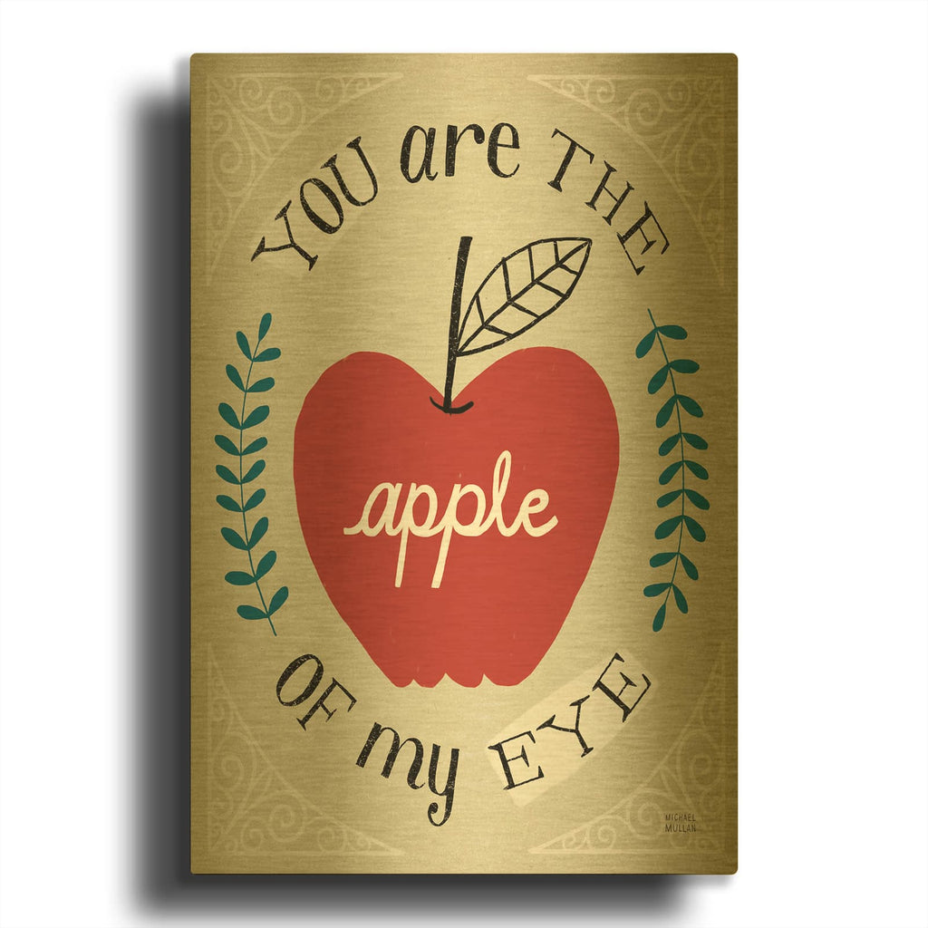 'Apple Of My Eye' By Michael Mullan Gold Metal Wall Art