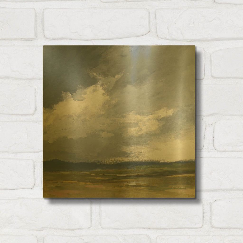 'August Storm Honeybloom' By Pamela Munger Gold Metal Wall Art