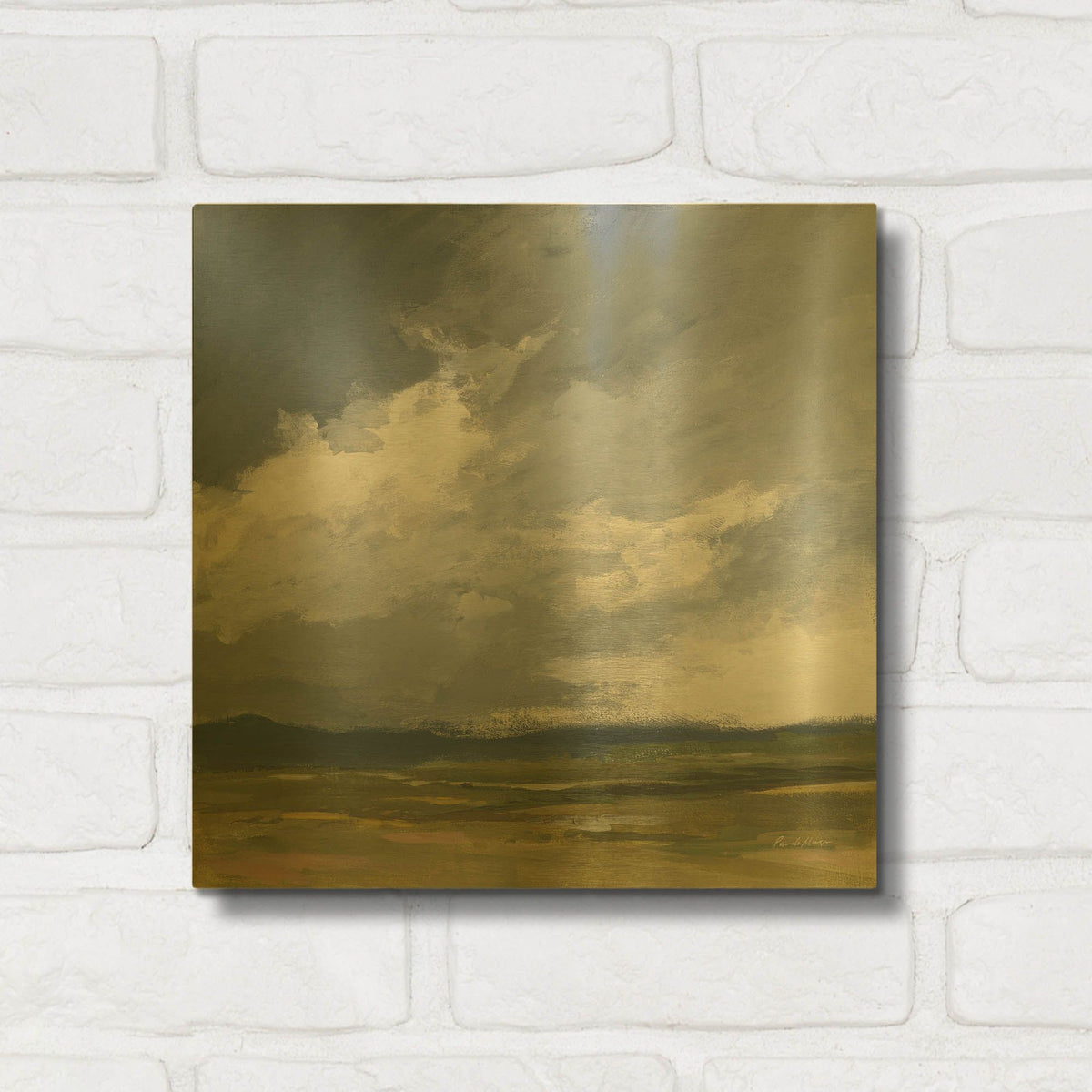 'August Storm Honeybloom' By Pamela Munger Gold Metal Wall Art
