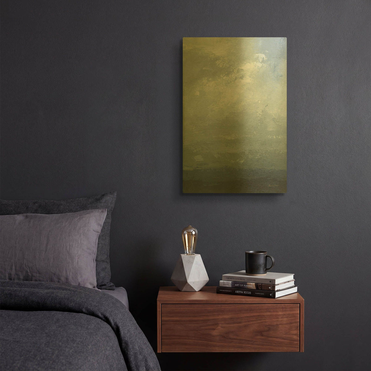 'Blueprint' By Pamela Munger Gold Metal Wall Art