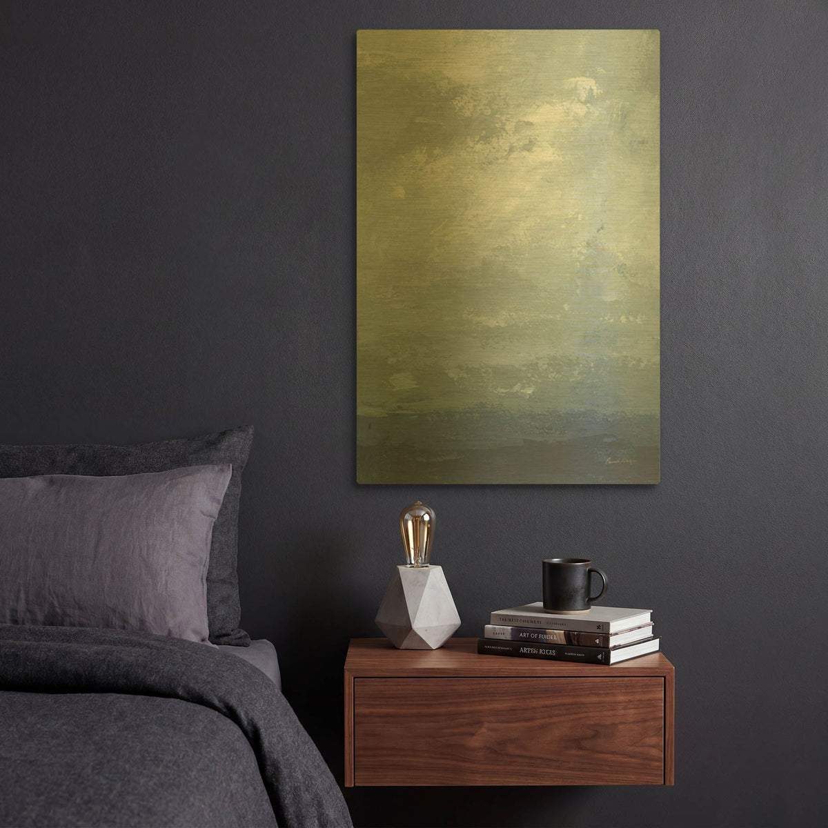 'Blueprint' By Pamela Munger Gold Metal Wall Art
