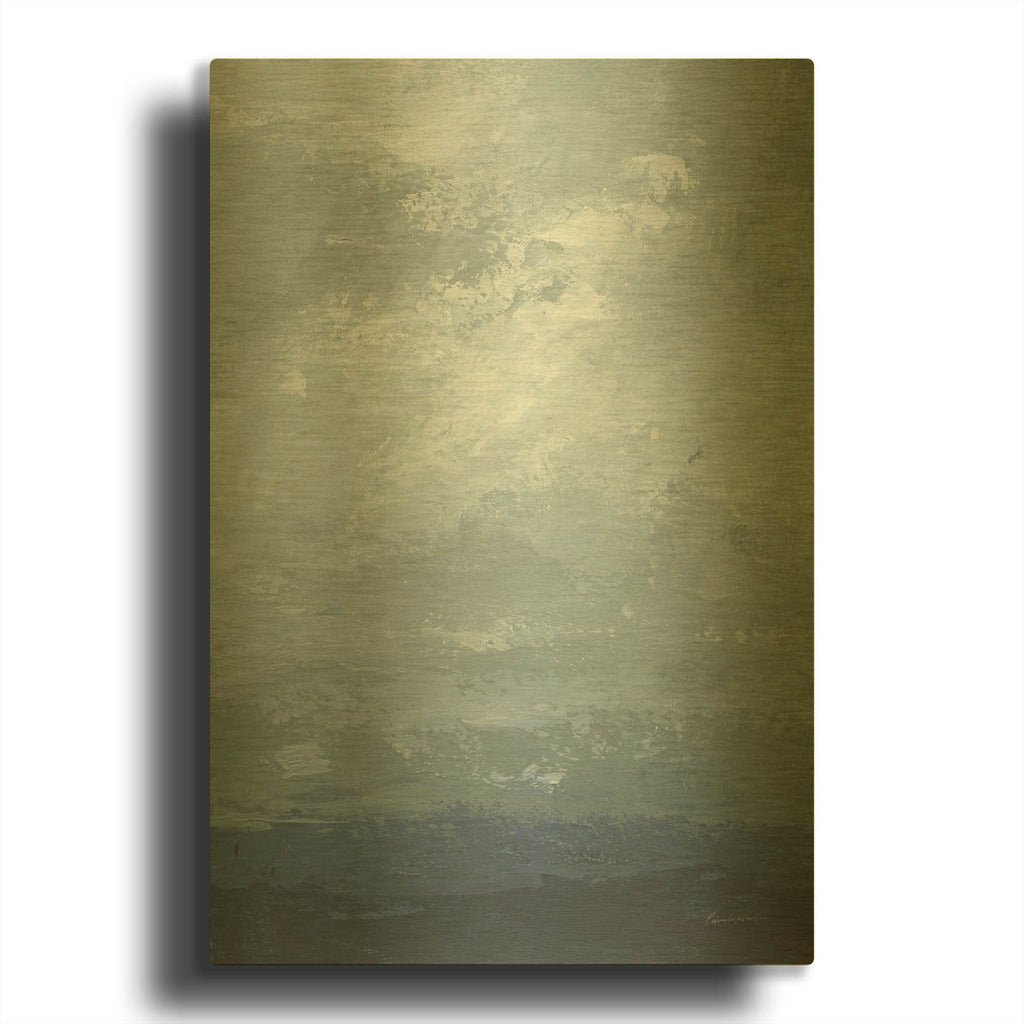 'Blueprint' By Pamela Munger Gold Metal Wall Art