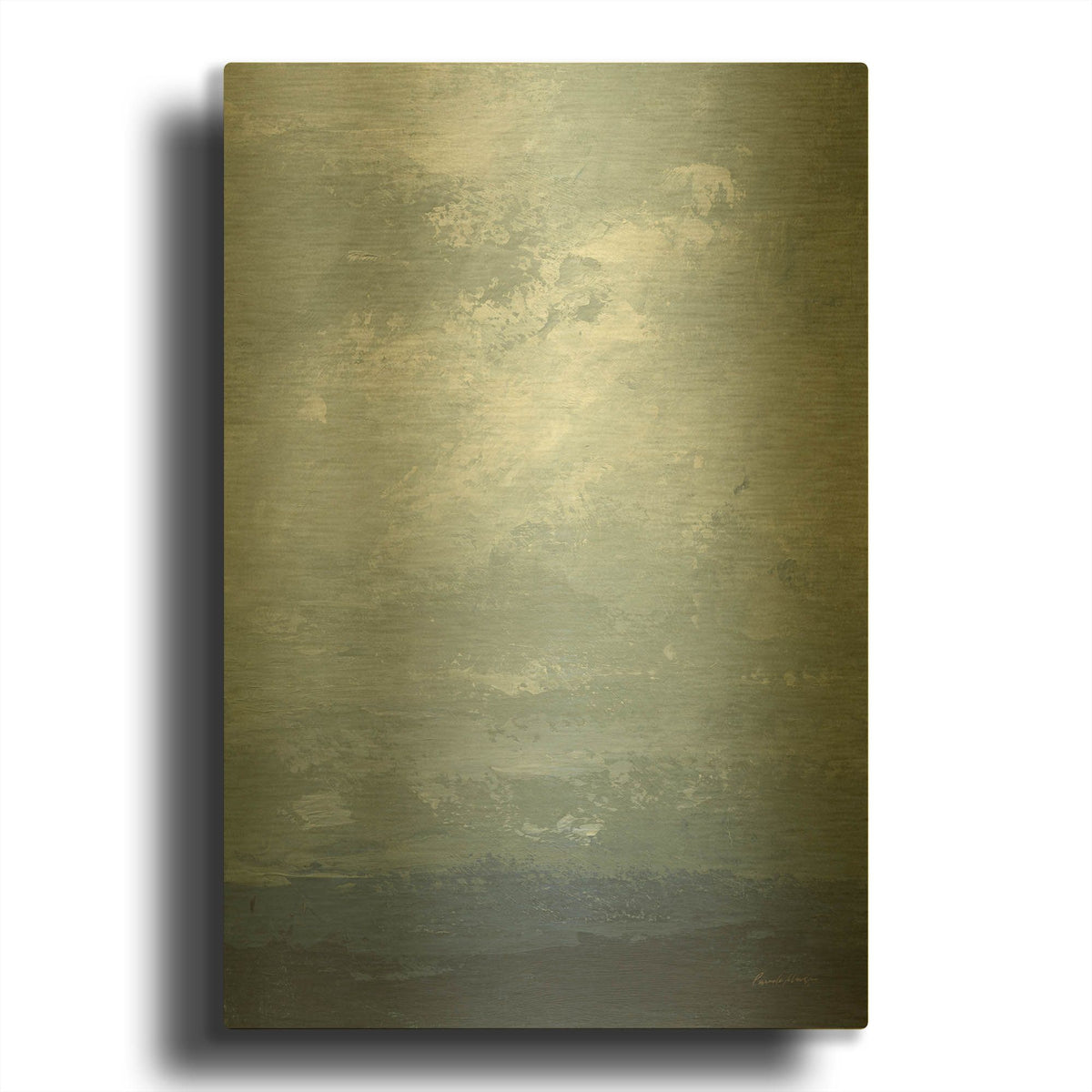 'Blueprint' By Pamela Munger Gold Metal Wall Art