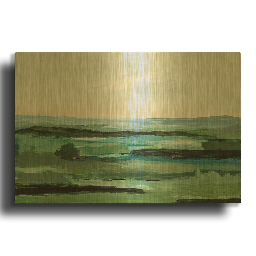 'Resplendent Green' By Pamela Munger Gold Metal Wall Art