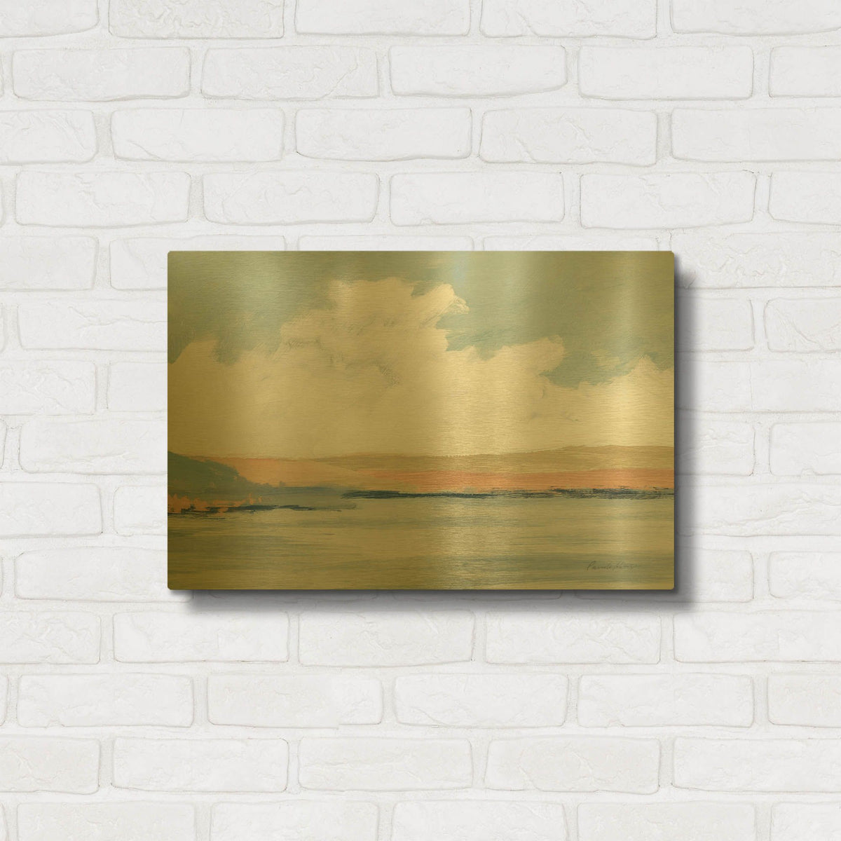 'The Pastel River' By Pamela Munger Gold Metal Wall Art