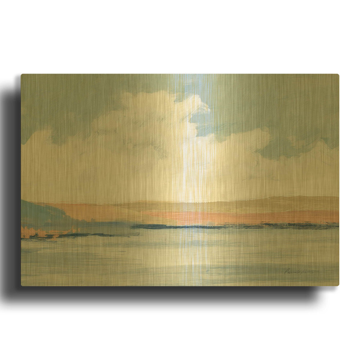 'The Pastel River' By Pamela Munger Gold Metal Wall Art