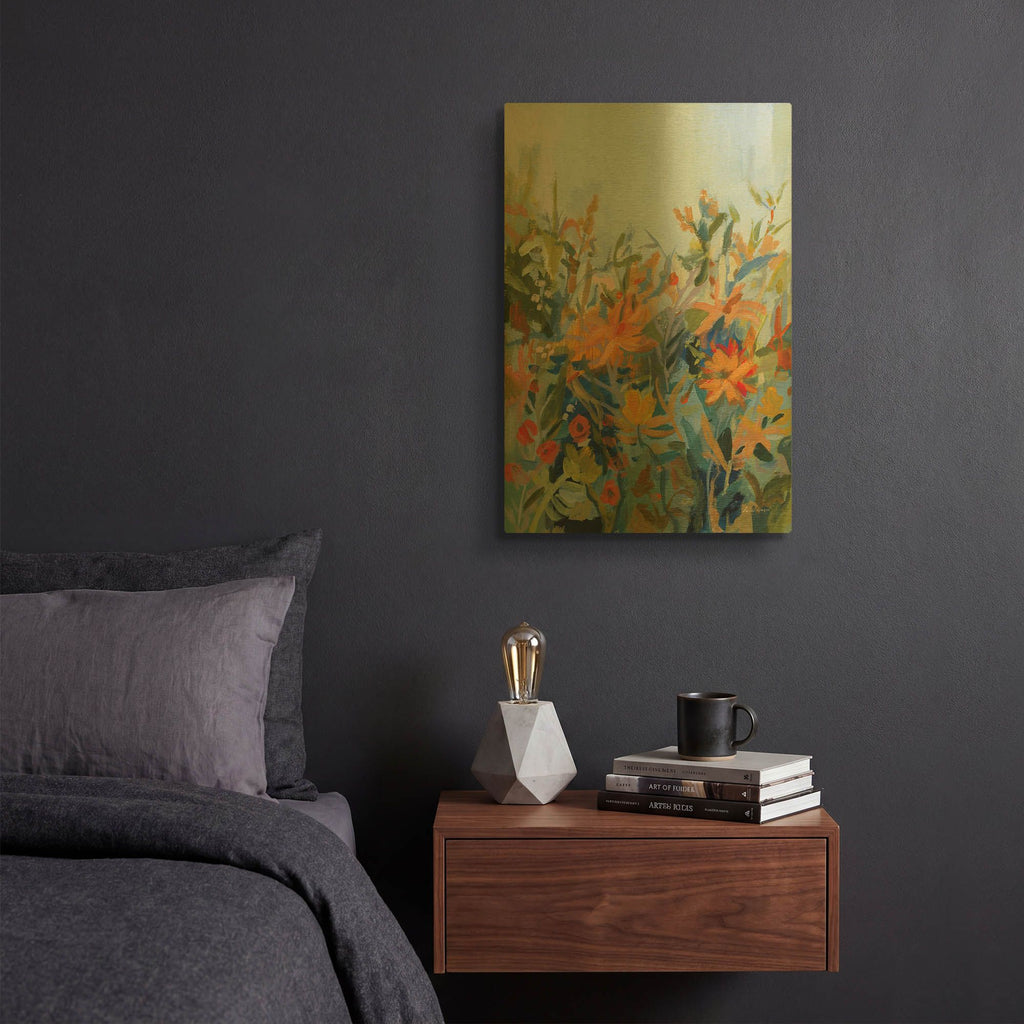 'Blue Spring' By Pamela Munger Gold Metal Wall Art