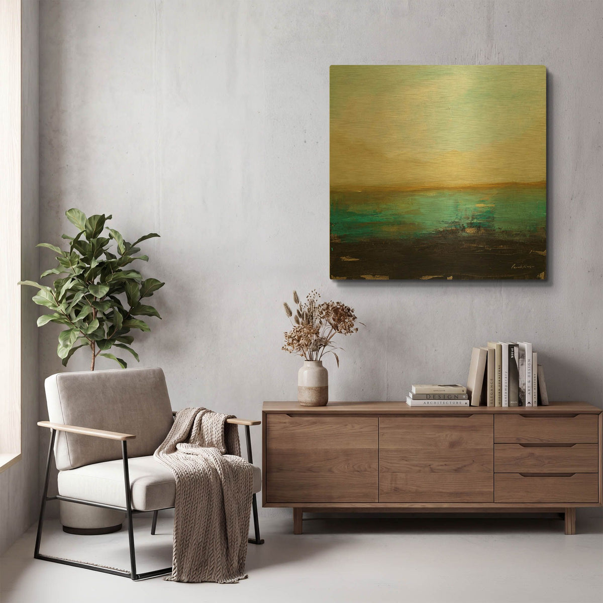 'Landing' By Pamela Munger Gold Metal Wall Art