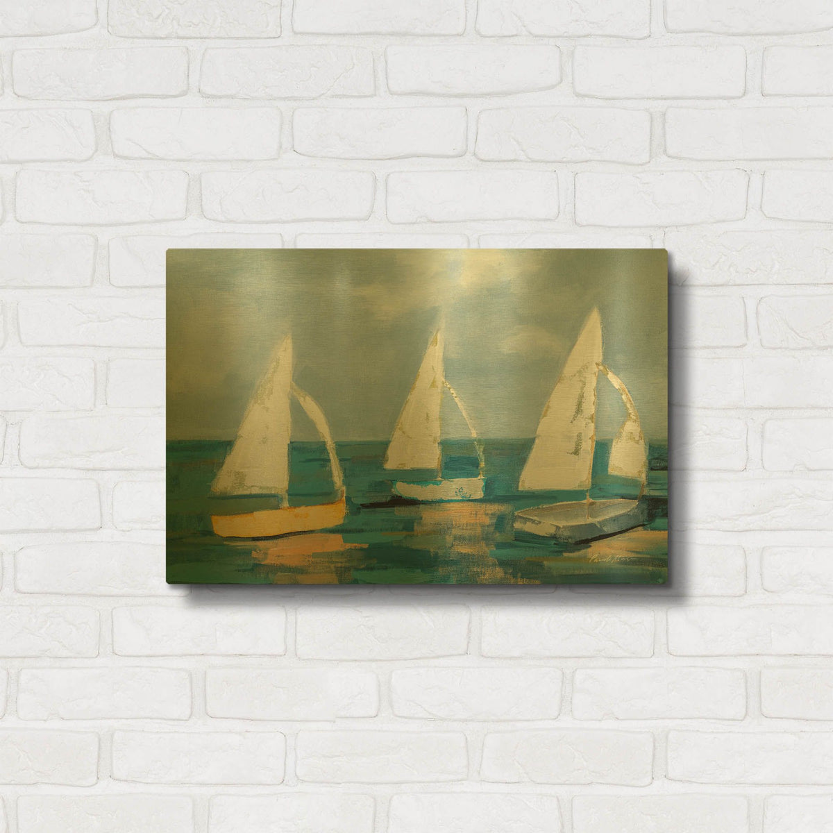 'Sail Away' By Pamela Munger Gold Metal Wall Art