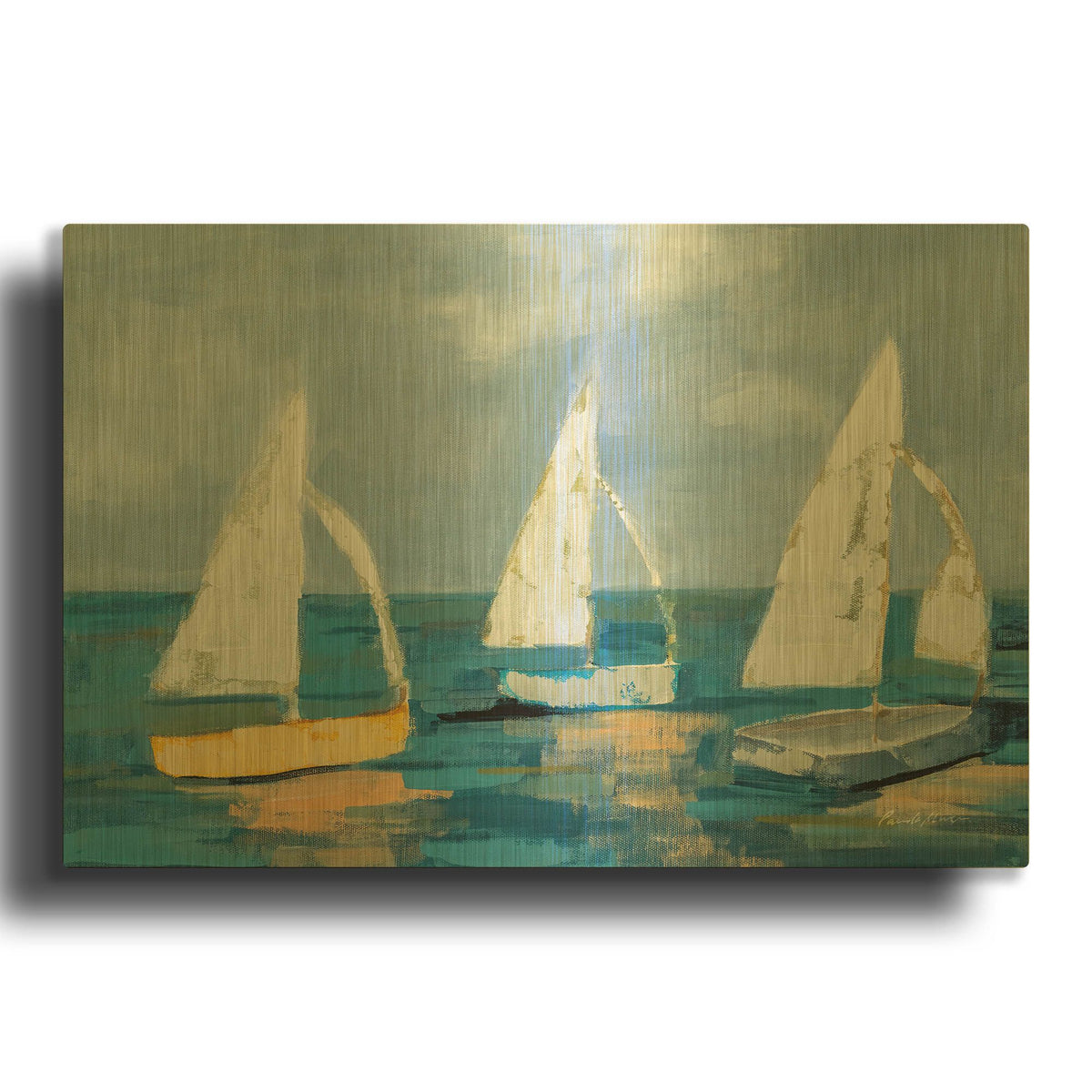 'Sail Away' By Pamela Munger Gold Metal Wall Art