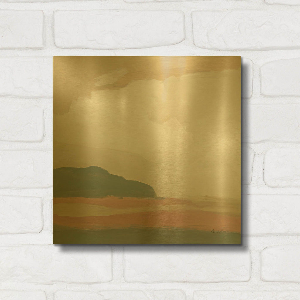 'Pastel Landscape' By Pamela Munger Gold Metal Wall Art