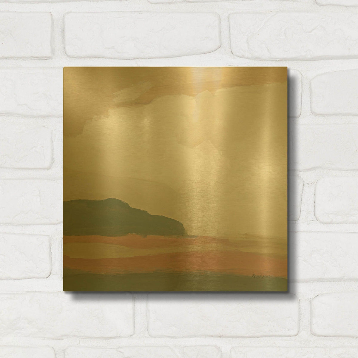'Pastel Landscape' By Pamela Munger Gold Metal Wall Art