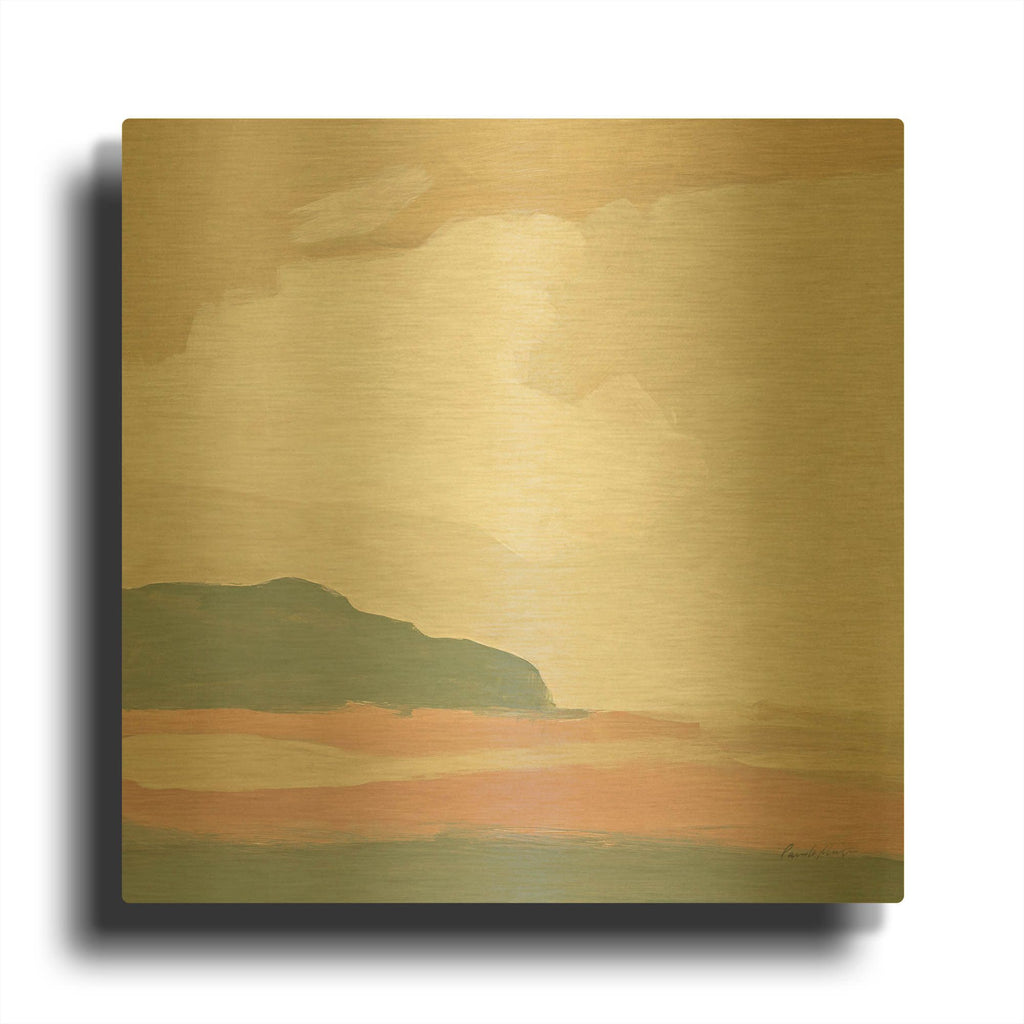 'Pastel Landscape' By Pamela Munger Gold Metal Wall Art