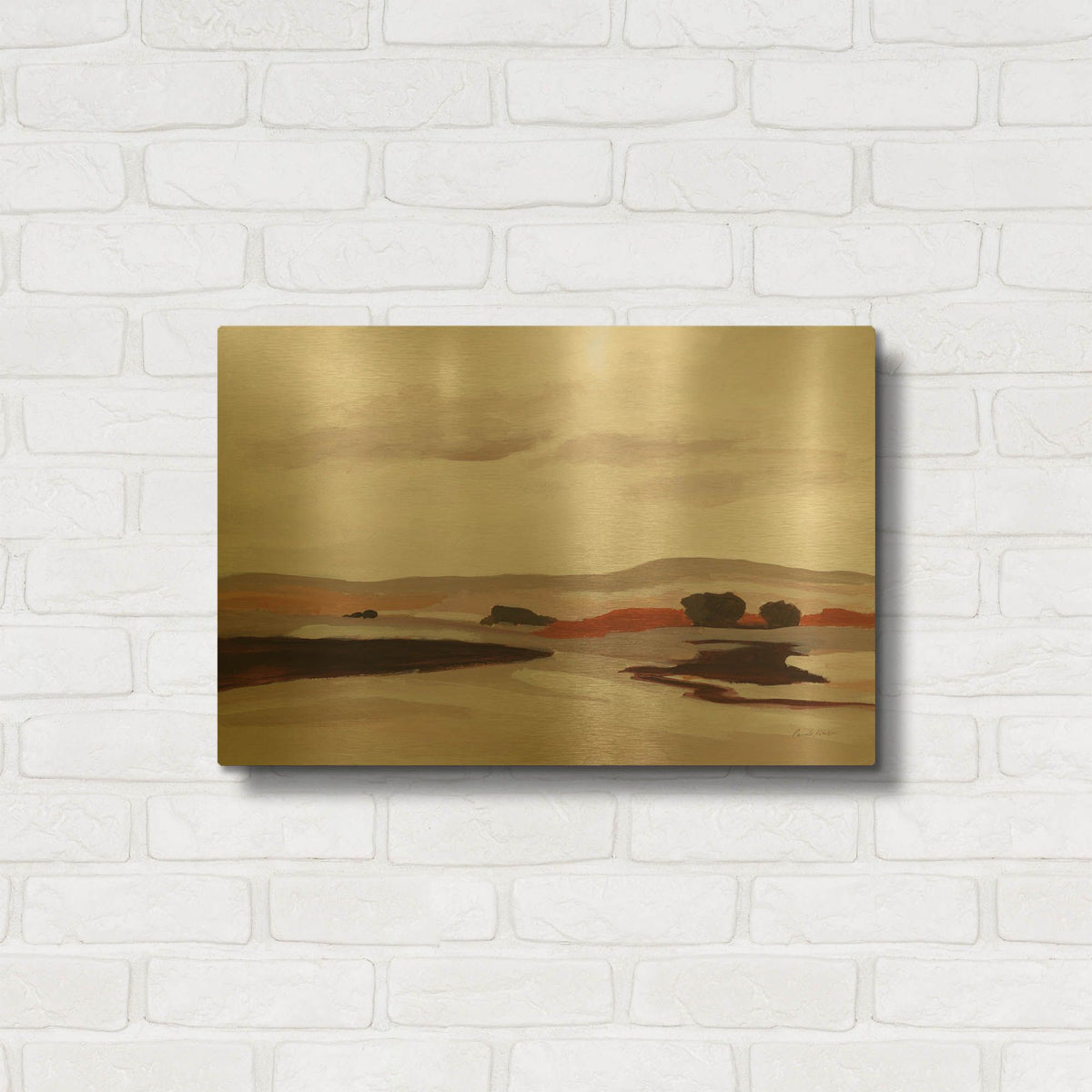 'High Plains' By Pamela Munger Gold Metal Wall Art
