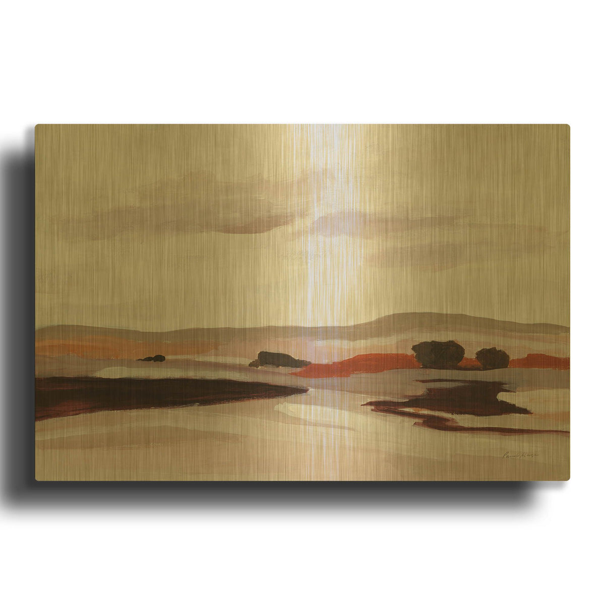 'High Plains' By Pamela Munger Gold Metal Wall Art