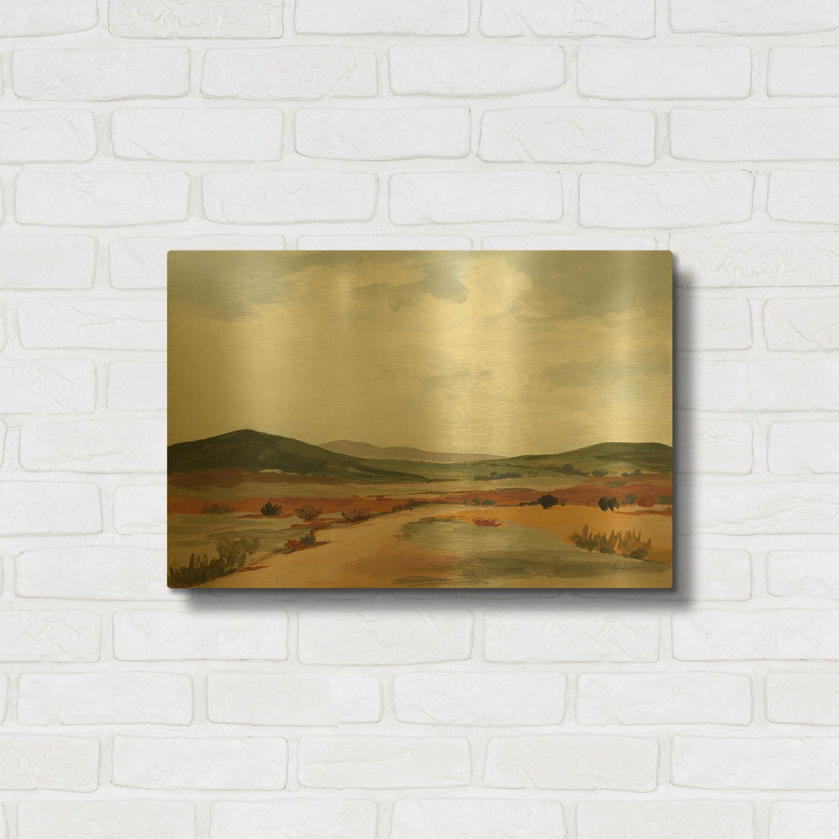 'Desert Floor' By Pamela Munger Gold Metal Wall Art