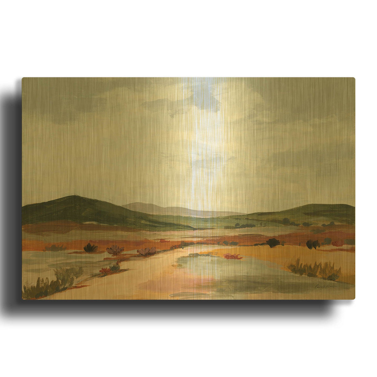 'Desert Floor' By Pamela Munger Gold Metal Wall Art