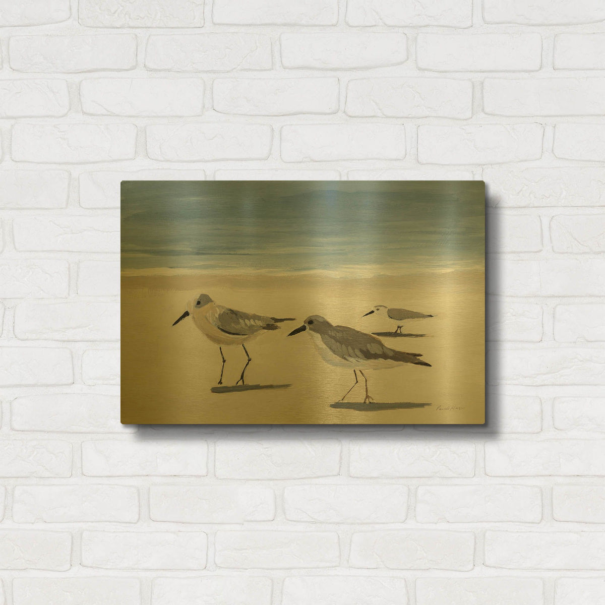 'Pipers 2' By Pamela Munger Gold Metal Wall Art
