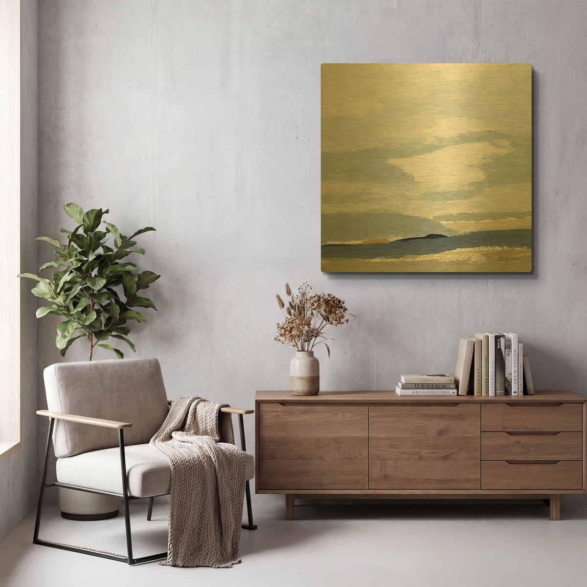 'This Land 1' By Pamela Munger Gold Metal Wall Art