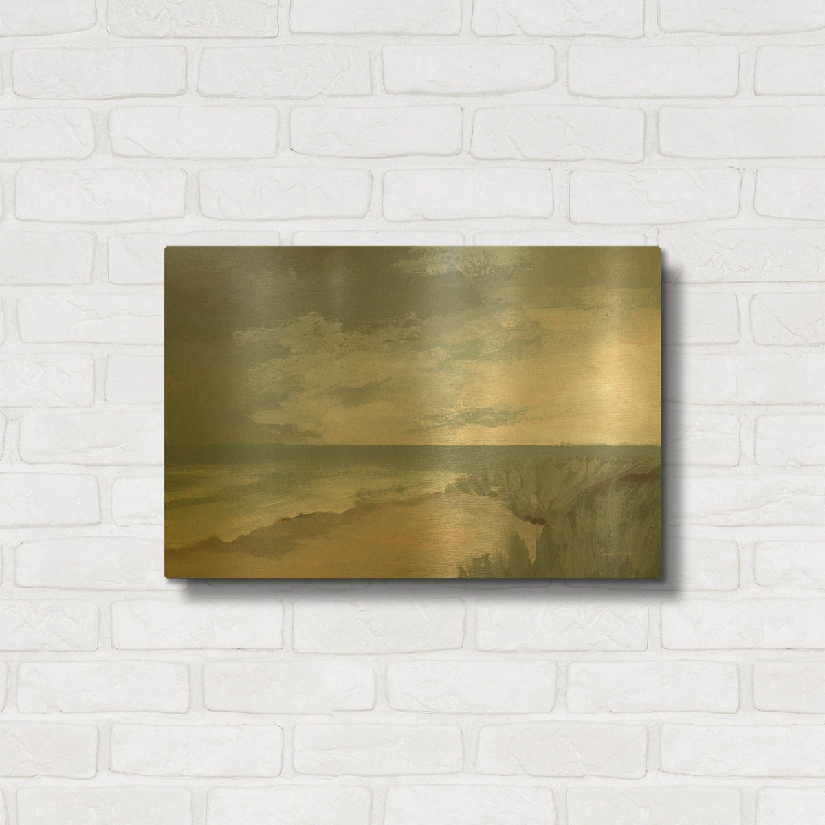'Sea View' By Pamela Munger Gold Metal Wall Art