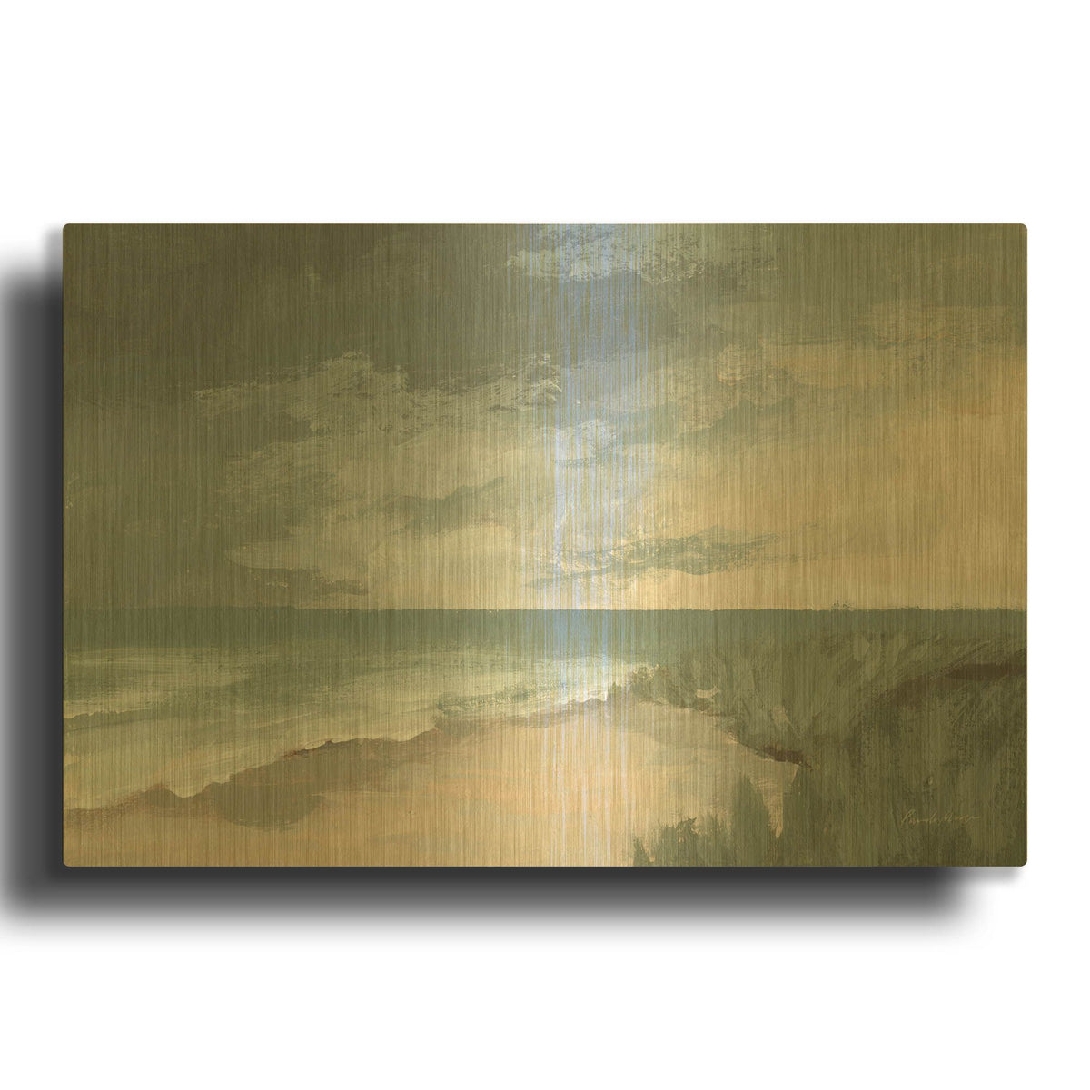 'Sea View' By Pamela Munger Gold Metal Wall Art