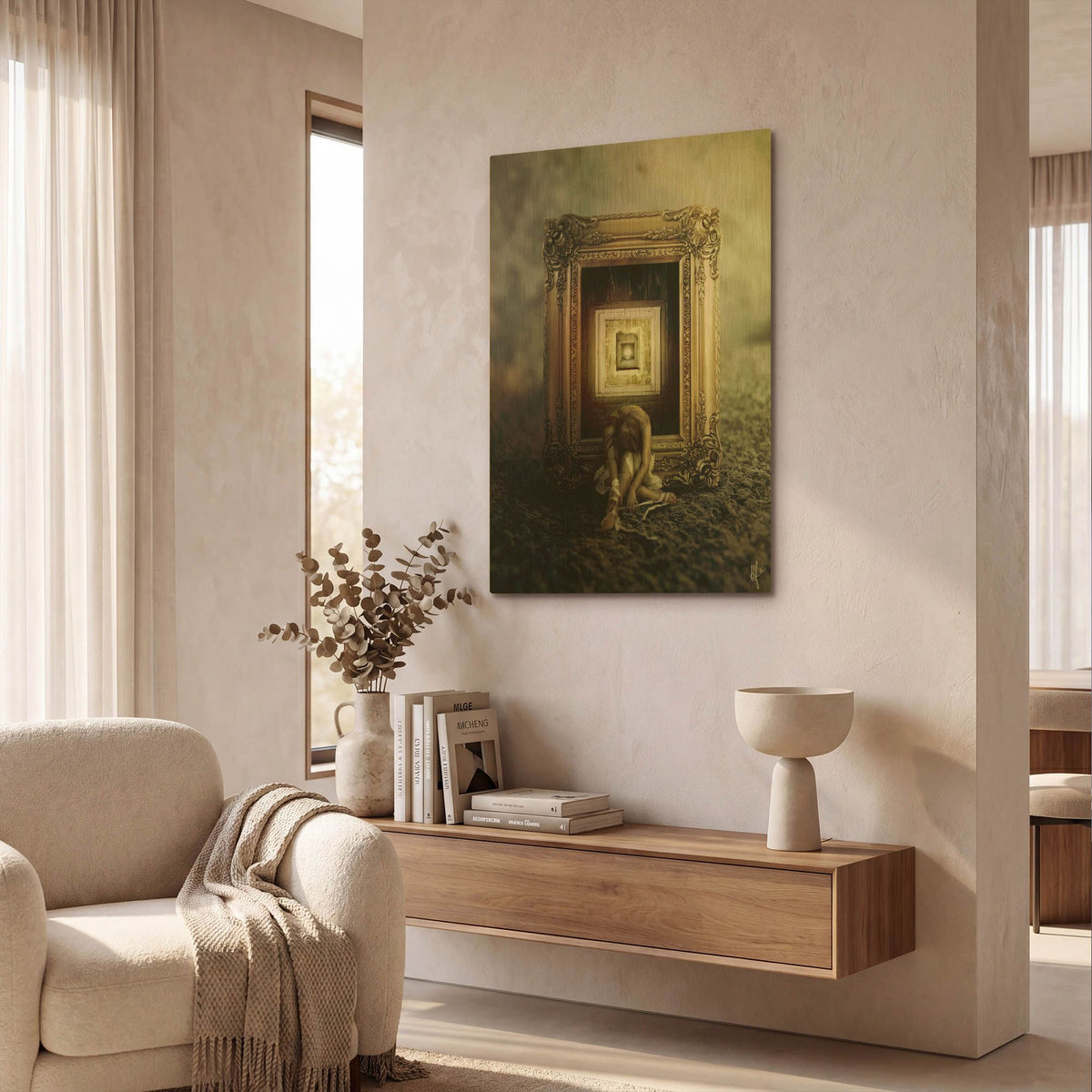 'Shrink' By Mario Sanchez Nevado Gold Metal Wall Art